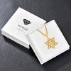 HXWZB Star of David Necklace for Men Sterling Silver Star