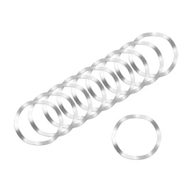 sourcing map Wave Spring Washer, 10Pcs 39mm x 46mm x 0.4mm (ODxIDxT) - 304 Stainless Steel Curved Washer for Screw Bolt, Wave Washers Gaskets for Machinery (Silver)