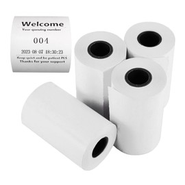 KOQICALL 57mm Thermal Paper Cash Register POS Receipt Paper 2 1/4 for Thermal Printer to Take a Number Ticket 4 Rolls