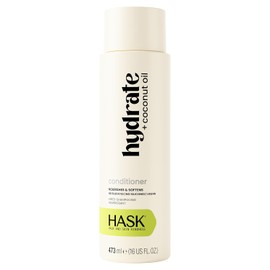 HASK, Hydrate + Coconut Oil, Acondicionador, Hidratación Profunda, Repara Cabello Seco, Suavidad y Brillo, 473 ML