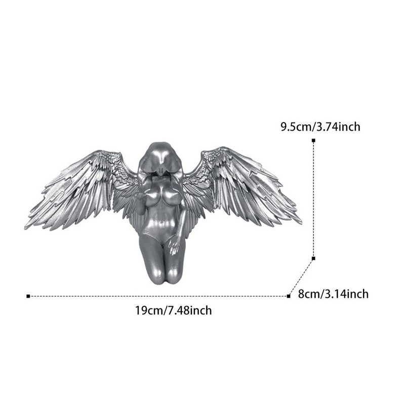 Interior Kneeling Angel Wing Ornaments Craft Mythical Character Decoration with