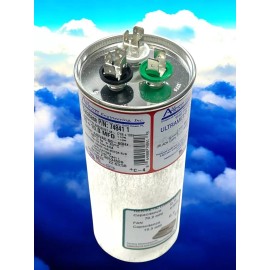 AmRad USA2220BA Round Run Capacitor 70+10 uF MFD 370 / 440 Volt Made in USA