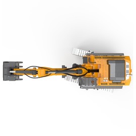 KidsFaves Pro-Grade Remote Control Excavator for Adult Metal Micro-Scale RC Construction Model with Leadscrew Digging System, Dual Battery Includes Portable Carry Case