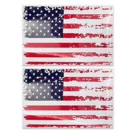 American Flag Sticker – USA Decal for Cars, Weatherproof Bumper Sticker, Patriotic Vinyl Car Sticker, American Flag Decals for Trucks, SUVs, Windows - 2 Pack USA Stickers for Vehicles (3.6" x 5.7")