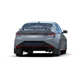 FASTMODZ Rally Armor MF79-UR-BLK-GRY Compatible with FITS 2022 Hyundai Elantra N & N Line Black Mud Flap with Grey Logo