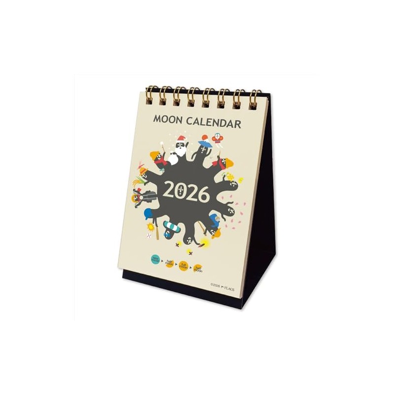 Moon Graphics CD202601 2026 Moon Calendar, Tabletop SS Four Seasons