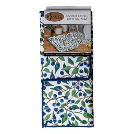 Kay Dee Designs BLUEBERRIES Microfiber Countertop Dish Drying Mat, Machine Washable by Kay Dee