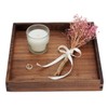 MAGIGO 12 x 12 Inches Small Square Black Walnut Wood