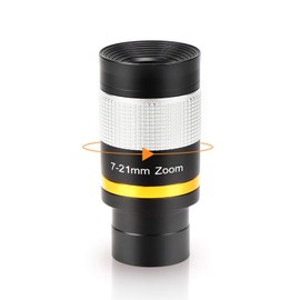 Telescope Zoom Eyepiece,1.25 Inch 7-21mm Metal Multi Coated Optic Lens for Astronomic Telescopes