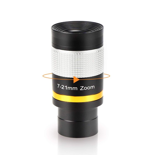 Telescope Zoom Eyepiece,1.25 Inch 7-21mm Metal Multi Coated Optic Lens