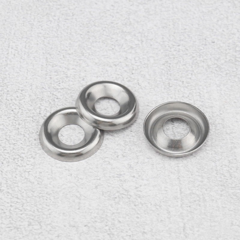 VGOL 170pcs Stainless Steel Cup Countersunk Washers #4#6#8#10#12#14#16 Cup Washer