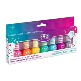 3C4G THREE CHEERS FOR GIRLS - Rainbow Bright Nail Polish Days of The Week - Nail Polish Set for Girls  Teens - Includes 7 Colors - Non-Toxic Nail...  