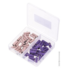 HARFINGTON 50pcs Small Sanding Bands for Nail Drill, 150#,240# Grit Sanding Band with 3.1mm Mandrel, Mini Drill Bits Nail Tech File for Acrylic Gel Nail Shaping Polishing
