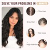 Hairro Hair Toppers Wavy with Bangs for Women Adding Hair