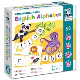 Captain Smart Lernspiel für Kinder, Englisches Alphabet | Sprache, Lesen, Briefe | Brettspiel für 3 Jahre Jungen & Mädchen | 1+ Spieler | Lernspielzeug, Geschenk für Kinder 3-7 Jahre