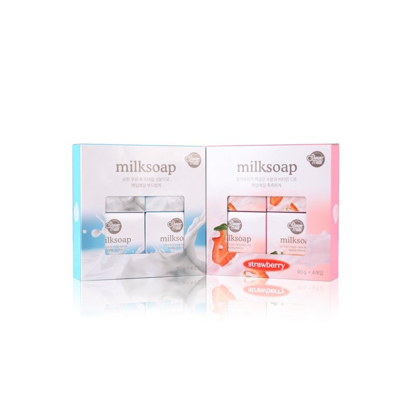 샤워메이트 밀크솝 비누 90gx4개입 / 우유비누 Shower Mate Milk Soap