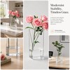 Acrylic Flower Vase, 25x10cm Square Minimalist Vase, Shatterproof Plastic Vases,