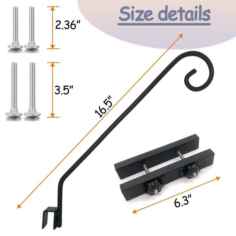 Deck Hook Rail Suitable for Hanging Flower Baskets Wind Chimes