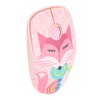 2.4GHz Wireless Mouse Cute Cartoon Pink Fox Pattern Laptop Silent