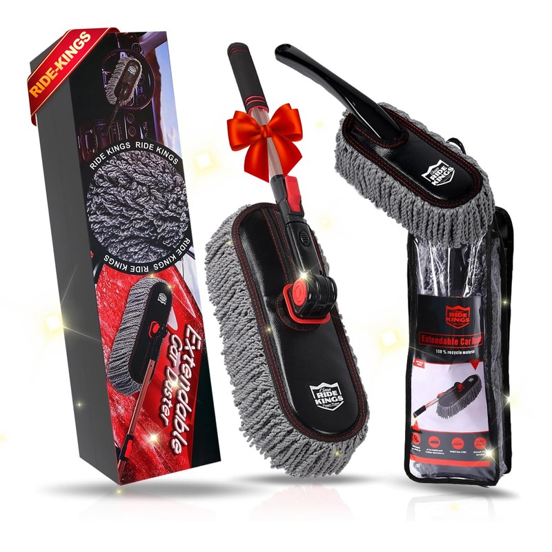 Car Duster Grey Set-Stocking Stuffers Gifts for Men Women-Microfiber Multipurpose