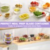 34pcs Glass Food Storage Containers with Lids Set, Airtight Glass