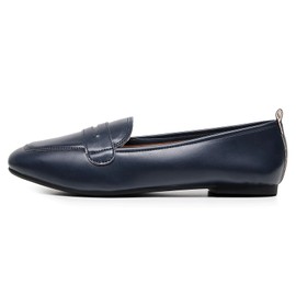 VenusCelia Women's CloseFitting Flat Shoe (7.5 M US,Navy-PU)