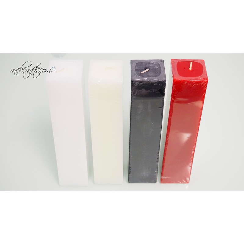rackcrafts.com Square Rectangle Tower Pillar Wax Candle Wedding Funeral Special