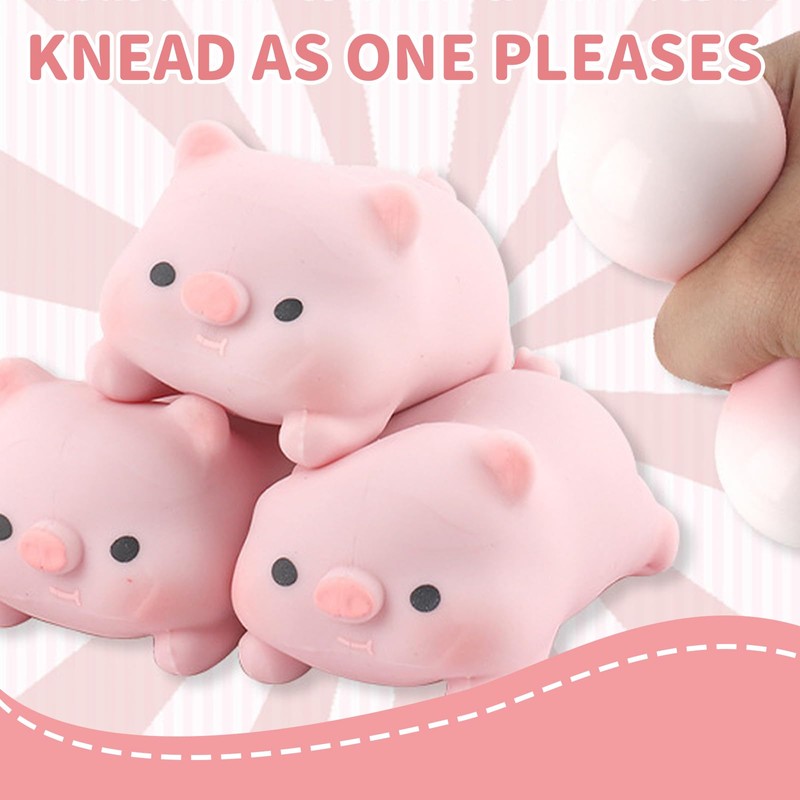 Thoquene Pack of 4 Stress Antistress Pig Creative Vutschwein