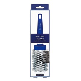Bio Ionic BlueWave Round Brush X-Large, NanoIonic Conditioning Brush, Crimped Bristles for Added Tension, Soft Touch, Easy Grip Handle