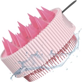 Rena Chris Scalp Massager Brush Double-Sided Silicone Exfoliator for Hair Growth