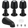 Matte Black Bath Tub Spout Shower Trim Kit, with 3