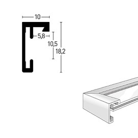 nielsen C2 Photo Frame, 24x30cm White Aluminium Picture Frame with Protective Float Glass and Push and Turn Clips - White Polished