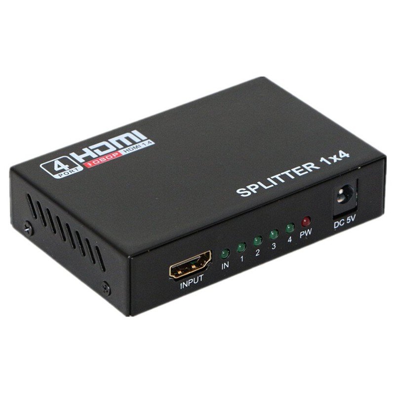 Moyishi HDMI Splitter 1X4 4 Port Hub Repeater Amplifier v1.4