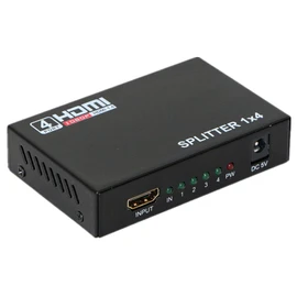 Moyishi HDMI Splitter 1X4 4 Port Hub Repeater Amplifier v1.4 3D 1080p 1 in 4 out