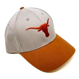 MVP Texas Longhorns Mascot Logo 2 Tone Grey & Burnt Orange Curved Bill Adjustable Hat