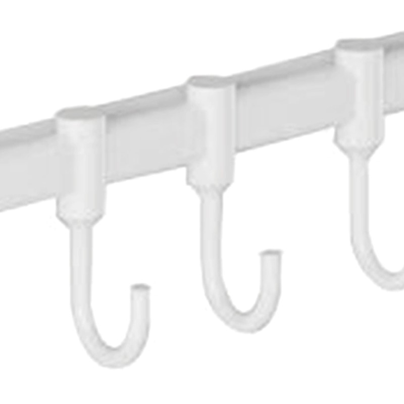 Wall Mount Utensil Rail Rack Easy Sliding Space Aluminum Kitchen