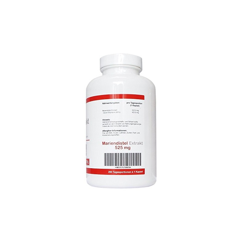 Milk Thistle Extract Vegetarian Capsules 525 mg – 80% Silymarin