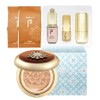 The History of Whoo Cheongidan Hwahyeon Essence Cushion Special Set (1 Main Product + 2 Refills + Base Pink + Lip Rouge + Brush), 1 Set, Shade 21 / 더히스토리오브후 천기단 화현 에센스 쿠션 기획세트(본품1+리필2+베이스핑크+립루즈+브러쉬), 1개, 21호