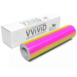 VViViD 데코65 홀로그램 하이글로스 골드 핑크 크래프트 비닐 12인치 x 3피트 롤 VViViD Deco65 Holographic High Gloss Gold Pink Craft Vinyl 12 inches x 3 feet Roll