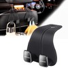 WEIHAO Wide Purse Hook for Car, Twin Hook Leather Car