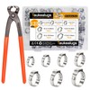 125PCS 7-21mm Single Ear Hose Clamps 304 Stainless Steel Wire
