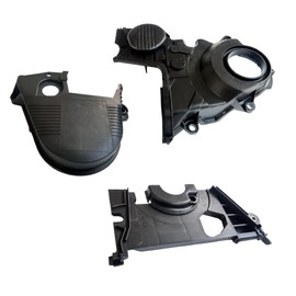 Complete Engine Timing Belt Back Cover Kit for 2001-2005 Honda Civic - Includes 11840-PLM-000, 11821-PLM-000, and 11811-PLC-000 - Set of 3