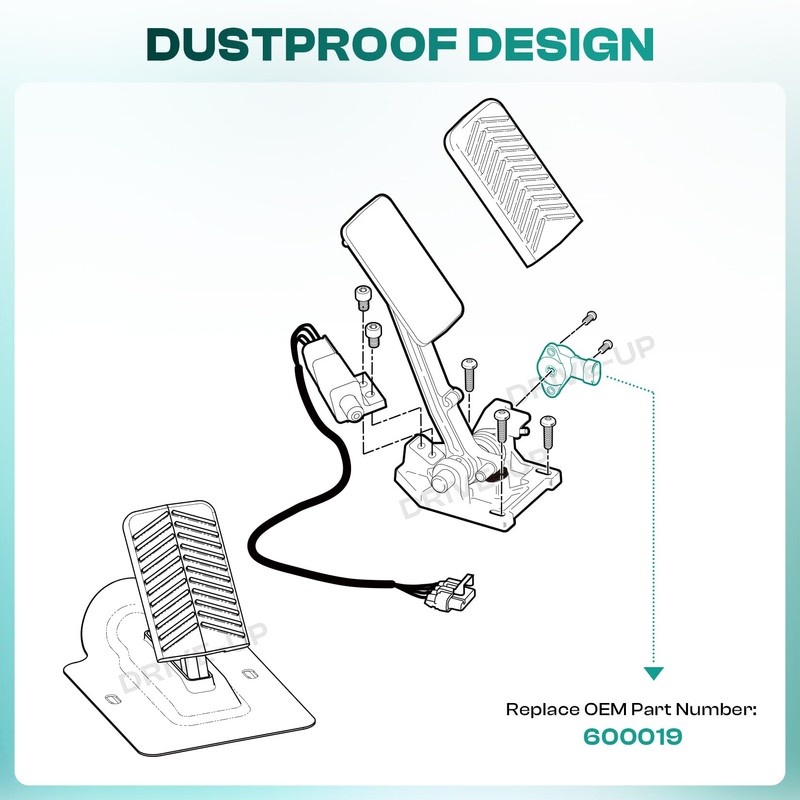 Drive-up Accelerator Position Sensor for EZGO RXV 2008-Up Electric Golf