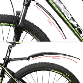 EVTSCAN Universal Mountain Bike Fender Set, Adjustable 16 to 29 inch Front Rear Mudguard Fenders Set, Against Splashing Water and Dirt, Bicycle Fender for City Bike, Mountain Bike, Road Bike