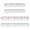AQUILIVE Ruler Set of 4 Extra Large Digital Scale Anti-Myopia