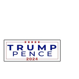 Trump Pence 2024 Bumper Sticker Decal (3.37" x 9") | Peel & Stick | Political, Stickers, Politics, Republican, Trump, MAGA, American, Pence
