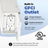 OPAXIS Outdoor Porch Light with GFCI Outlet, White Exterior Lighting