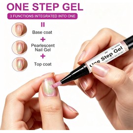 Bolígrafos de esmalte de uñas de gel de secado rápido 3 en 1, 6 colores, bolígrafos de esmalte de uñas de un paso con Imán, kit de manicura de gel de un paso, no se necesita capa base ni capa superior, DIY Home Salon Set de regalo de manicura para mujeres