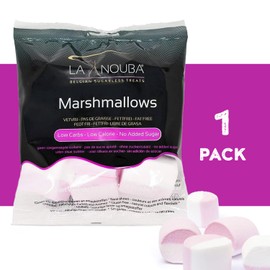 La Nouba Sugar-Free Marshmallows – 2.7 oz. Pack – Low Calorie, Low Carb, Fat-Free and Gluten Free Snack – Traditional Delicious Taste – All Natural and Healthy Marshmallows