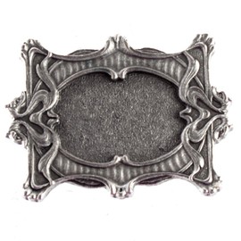 Pewter Finish Ornate Empire Western Belt Buckle for Men and Women – Stylish Unisex Cowboy Buckle